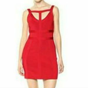 BEBE Bodycon Bandage Red  Dress